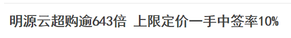 明源云超购643倍